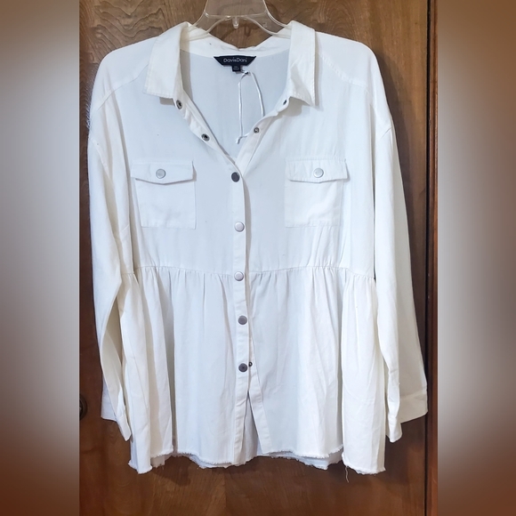DAVI & DANI Tops - New Davi & Dani Size 2XL/3XL Denim Top